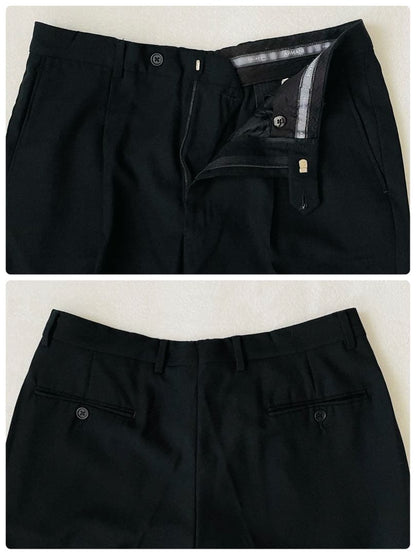 m30 [Good condition / XL] Armanico Rezzoni set-up suit black made in Italy