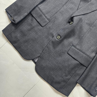 Reasonable Large Size Gray Suit Setup XL 90s