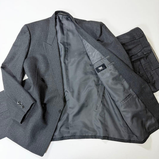 FIK PURE HOMME Double Suit Setup Wool Gray Japan