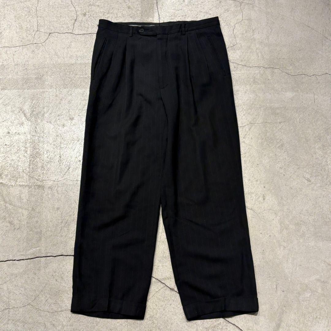 GIORGIO ARMANI Two-Tuck Stripe Slacks