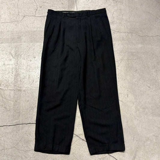 GIORGIO ARMANI Two-Tuck Stripe Slacks
