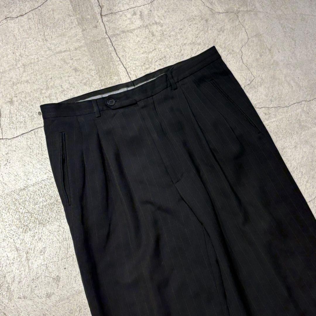 GIORGIO ARMANI Two-Tuck Stripe Slacks