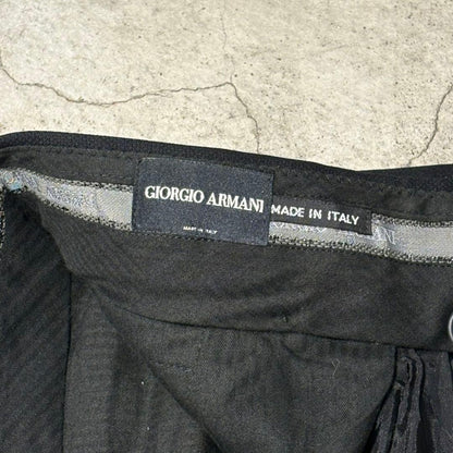 GIORGIO ARMANI Two-Tuck Stripe Slacks