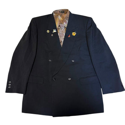 [5-piece set] Double suit setup black casual black formal L