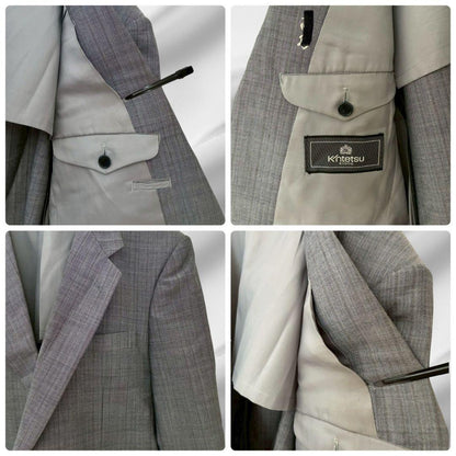 "Kintetsu" Suit Setup Gray Plaid Vintage