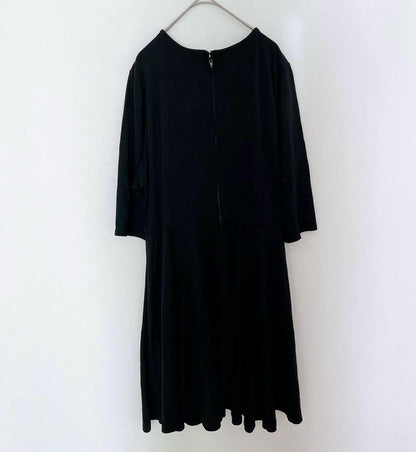 [Unique Vintage] Pintuck Flare Dress 1X Black 3L