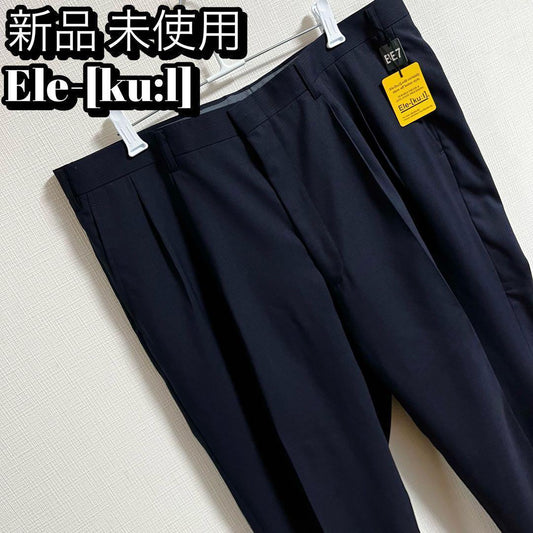 Elekur Shadow Stripe Slacks Dark Blue Large XL
