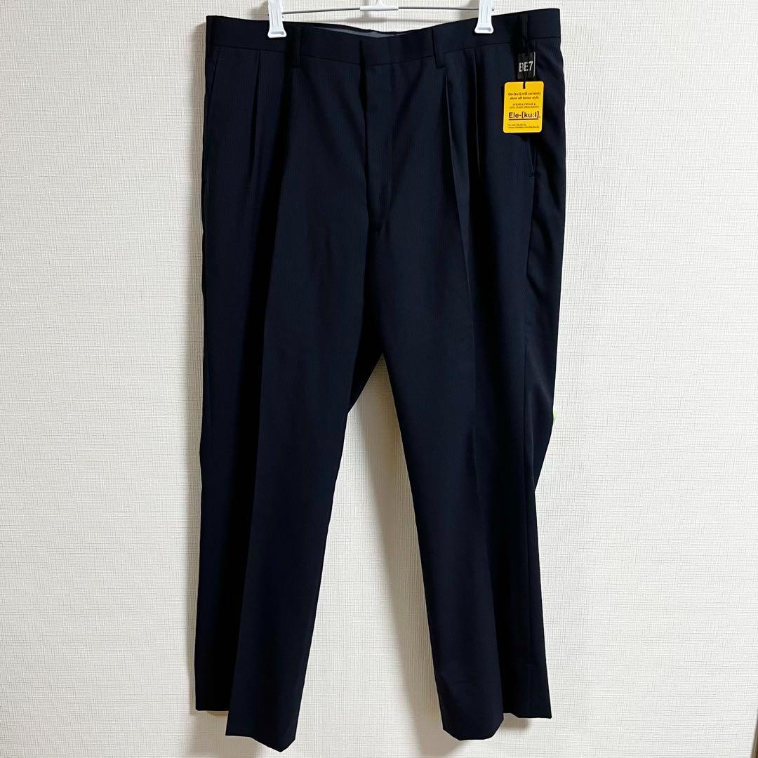 [New, unused] Elekur Shadow Stripe Slacks Dark Blue Large XL