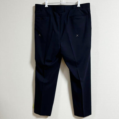 [New, unused] Elekur Shadow Stripe Slacks Dark Blue Large XL