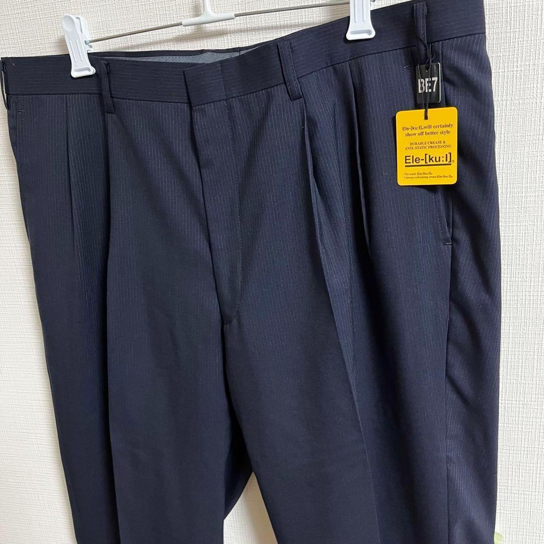 [New, unused] Elekur Shadow Stripe Slacks Dark Blue Large XL