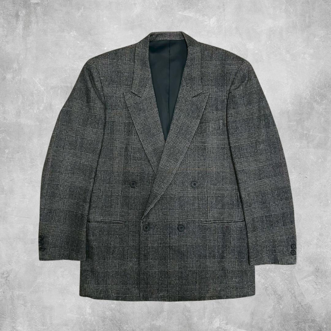 [High Quality] Wool Double Tailored Jacket Glen Check City Boy A5