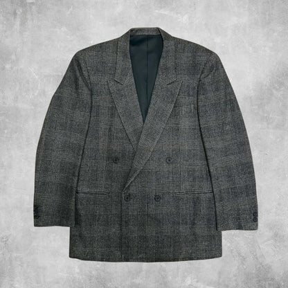 [High Quality] Wool Double Tailored Jacket Glen Check City Boy A5