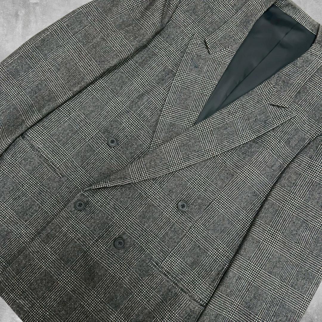 [High Quality] Wool Double Tailored Jacket Glen Check City Boy A5