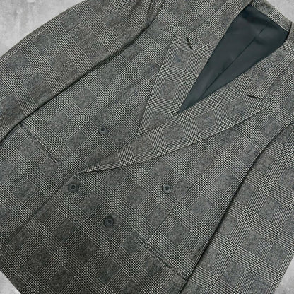 [High Quality] Wool Double Tailored Jacket Glen Check City Boy A5