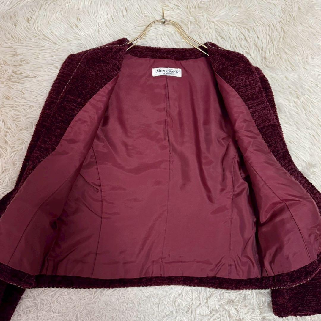 Miss Onward Setup Skirt Suit Burgundy No. 13