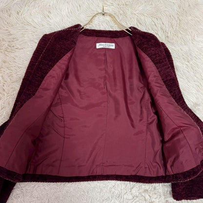 Miss Onward Setup Skirt Suit Burgundy No. 13