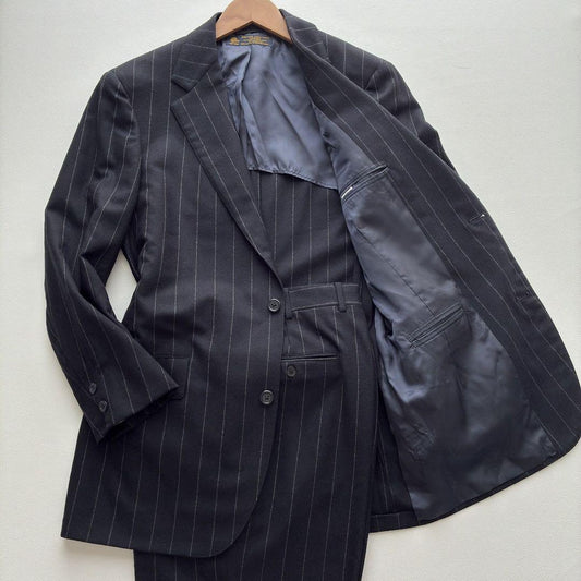 Made in USA 90s Brooks Brothers Striped Suit Setup Navy