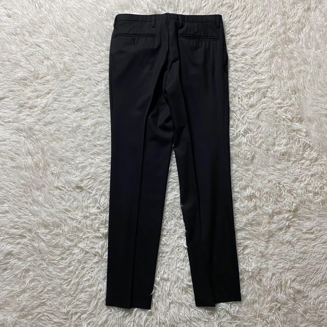 Men's suit set up three-piece striped microfiber M