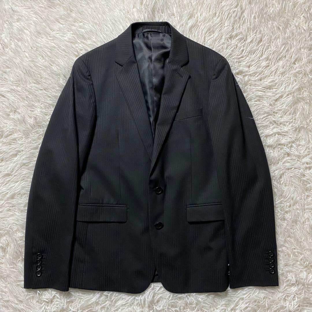 Men's suit set up three-piece striped microfiber M