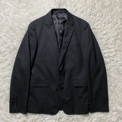 Men's suit set up three-piece striped microfiber M