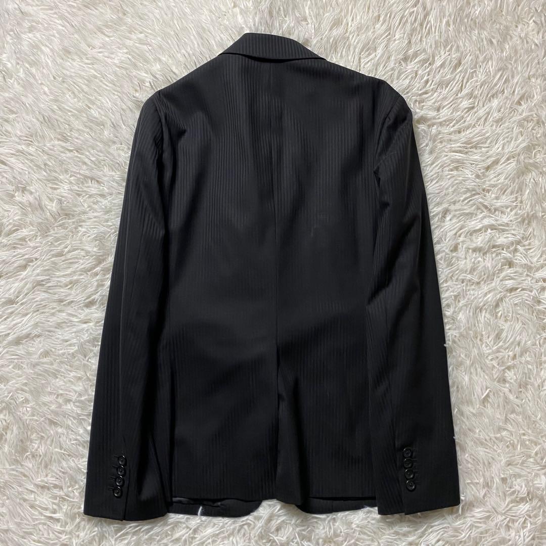 Men's suit set up three-piece striped microfiber M
