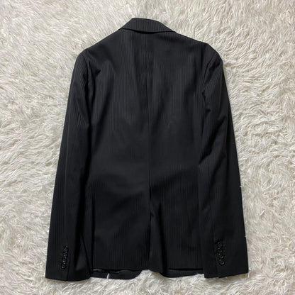 Men's suit set up three-piece striped microfiber M