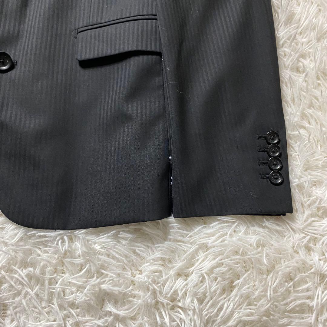 Men's suit set up three-piece striped microfiber M