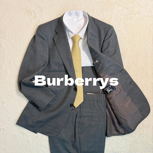[Burberrys] Mohair blend set up unlined spring/summer suit A5 gray