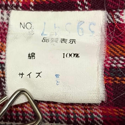 [Agato] Checked flannel shirt, casual, cotton, collar wired, M