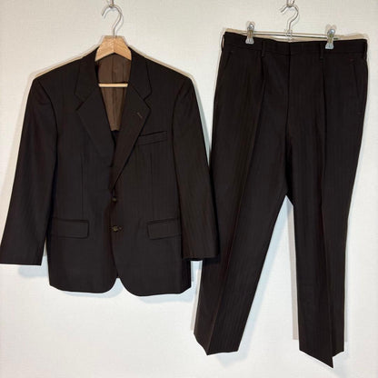 Takashimaya Striped Suit Setup Vintage Retro 2 Buttons