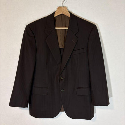 Takashimaya Striped Suit Setup Vintage Retro 2 Buttons