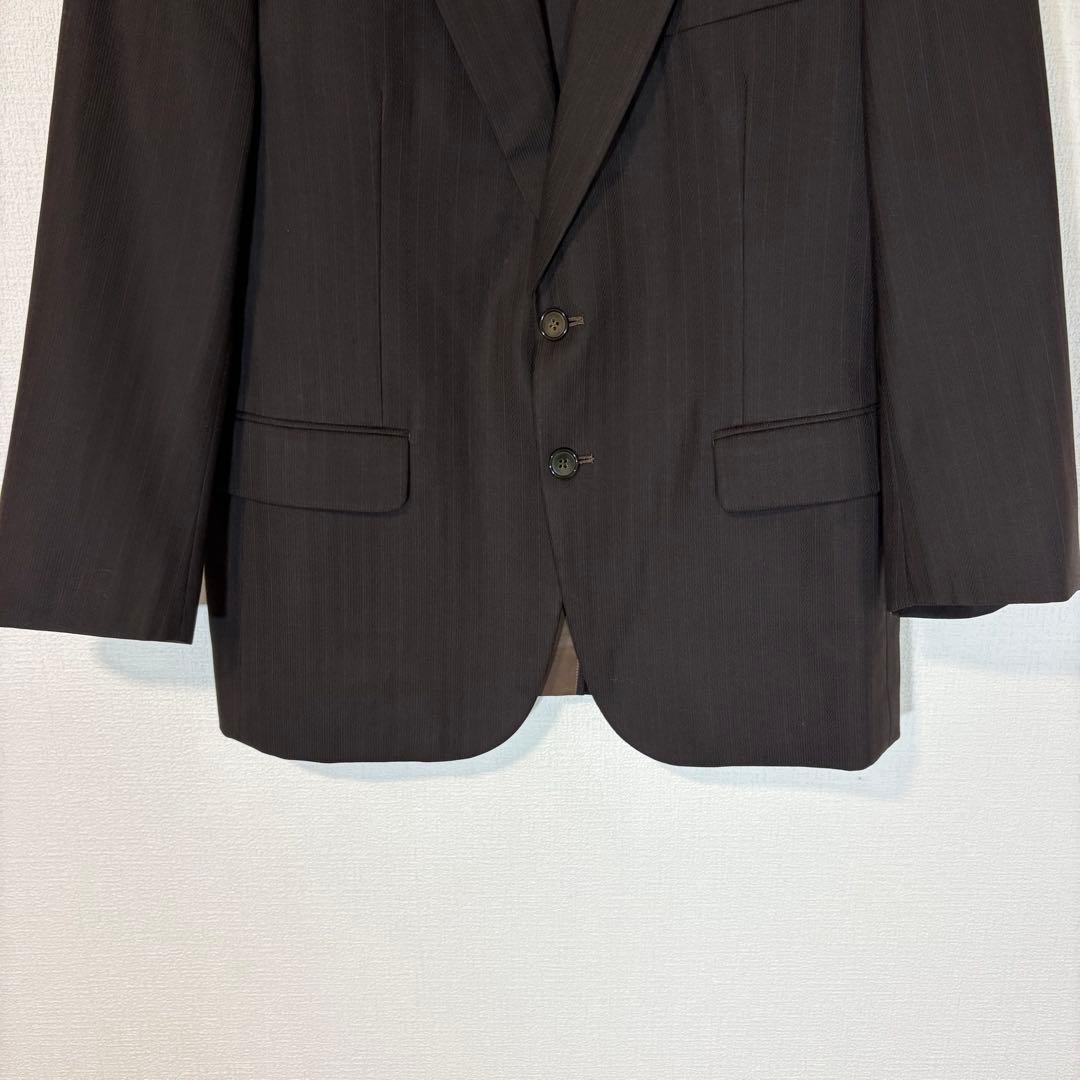 Takashimaya Striped Suit Setup Vintage Retro 2 Buttons