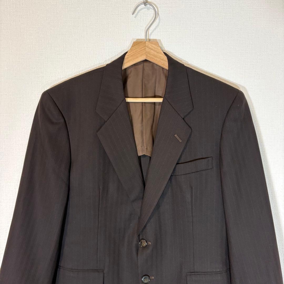 Takashimaya Striped Suit Setup Vintage Retro 2 Buttons