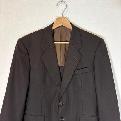 Takashimaya Striped Suit Setup Vintage Retro 2 Buttons