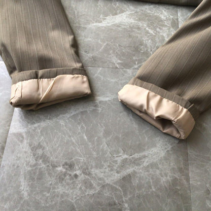 Vintage Double Breasted Suit Setup Gray Stripe L