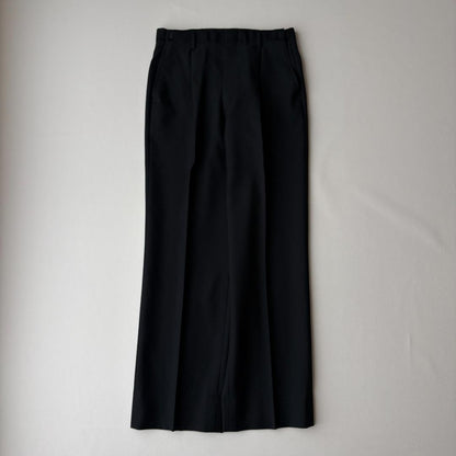 [vintage] Double breasted plain black setup adjuster mohair L