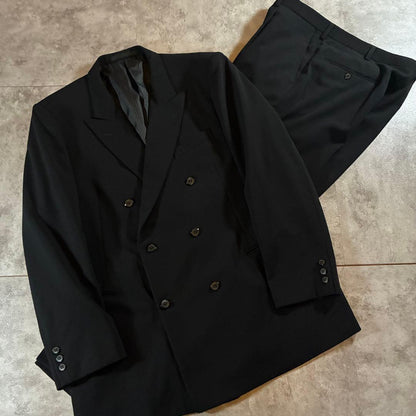 Beautiful item✨ [vintage] 90s double breasted setup black 6B