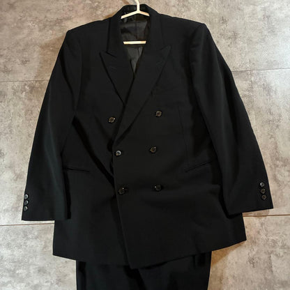 Beautiful item✨ [vintage] 90s double breasted setup black 6B