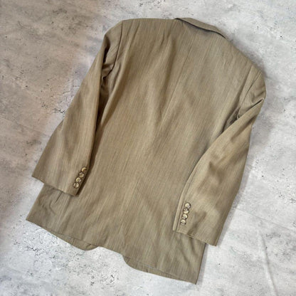 USED VINTAGE Setup Single Beige Gray Suit