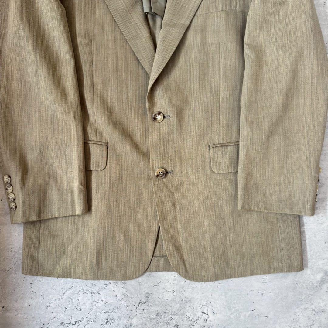 USED VINTAGE Setup Single Beige Gray Suit