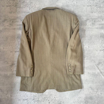 USED VINTAGE Setup Single Beige Gray Suit