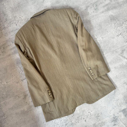 USED VINTAGE Setup Single Beige Gray Suit