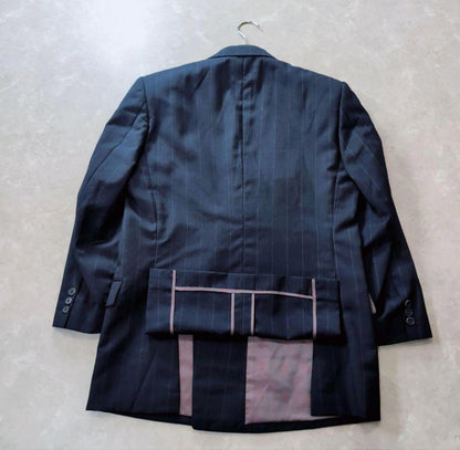Double-breasted striped suit made in Japan