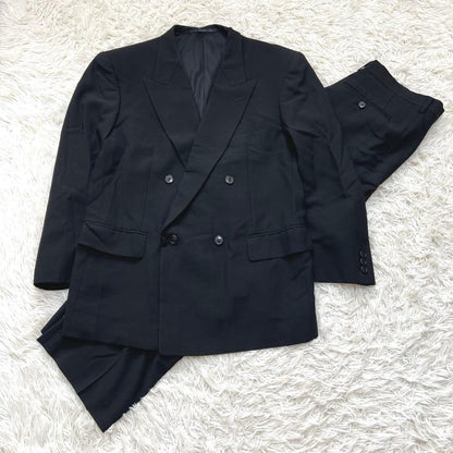 Vintage Double Breasted Setup Suit Black Made in Japan L