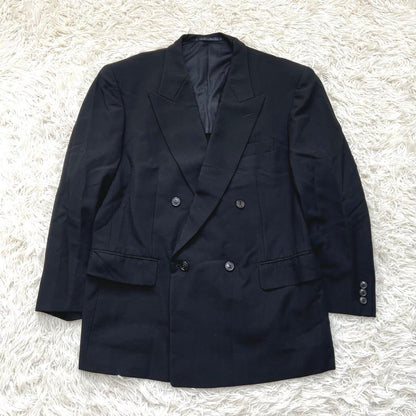 Vintage Double Breasted Setup Suit Black Made in Japan L