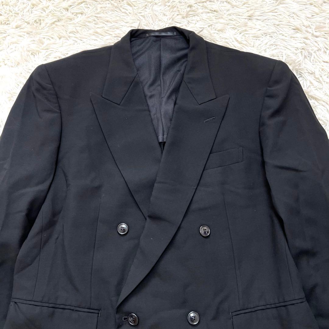 Vintage Double Breasted Setup Suit Black Made in Japan L