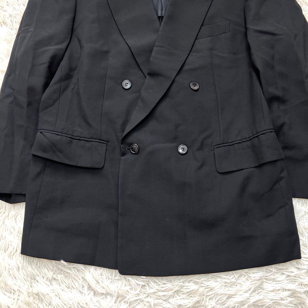 Vintage Double Breasted Setup Suit Black Made in Japan L