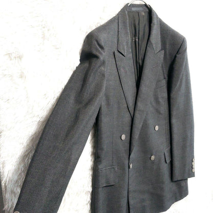 Burberry's Double Setup Suit Mohair Blend Silver Button Vintage