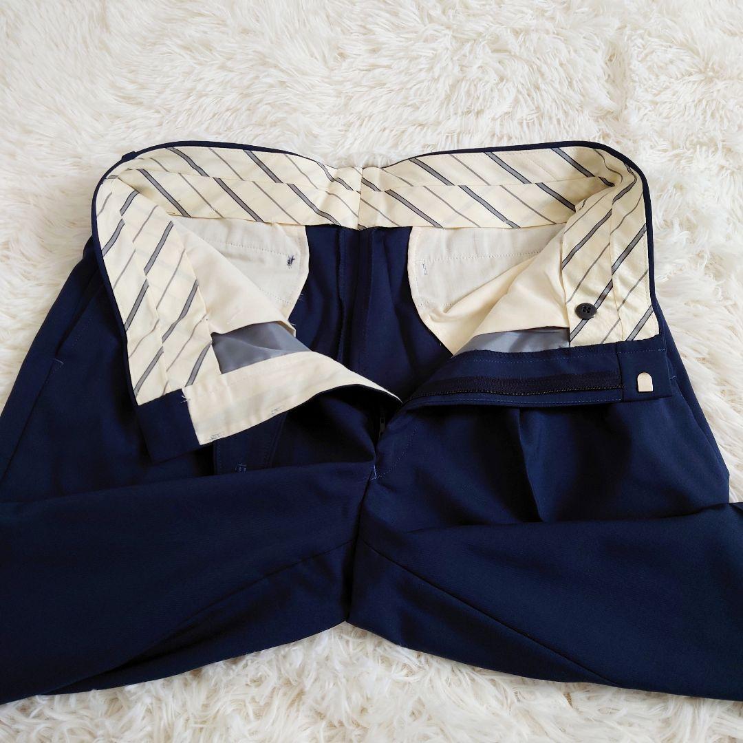 Vintage suit set up double unlined spring/summer navy M made in Japan
