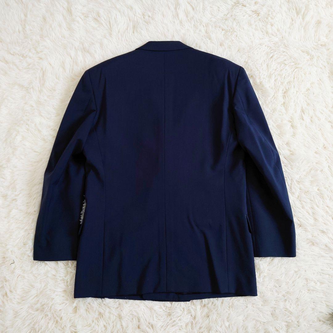Vintage suit set up double unlined spring/summer navy M made in Japan